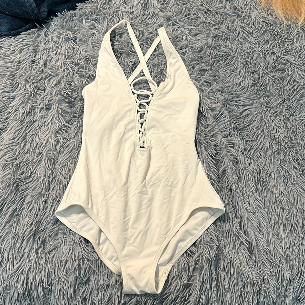Michael Kors white cross one piece